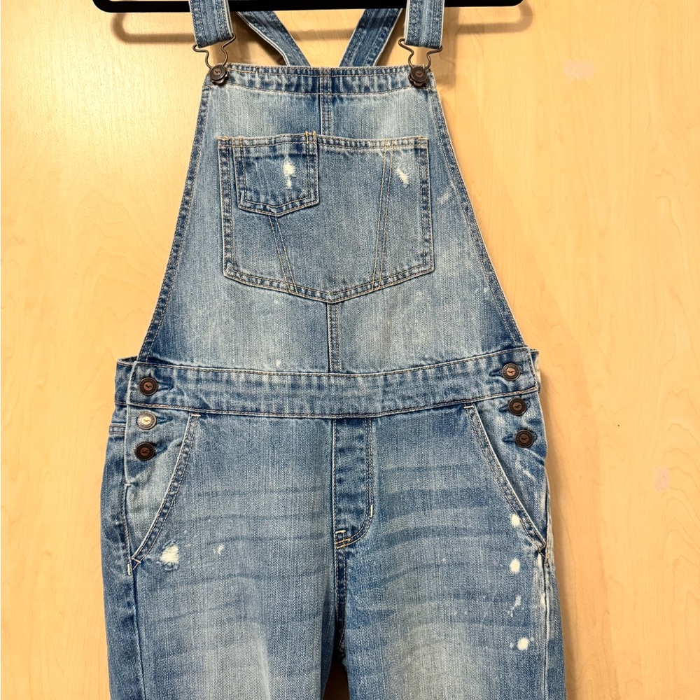 Hollister Blue Denim Overalls Vintage-Inspired Classic